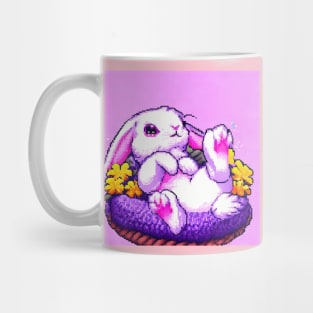 Pixel Bunny in Basket Mug